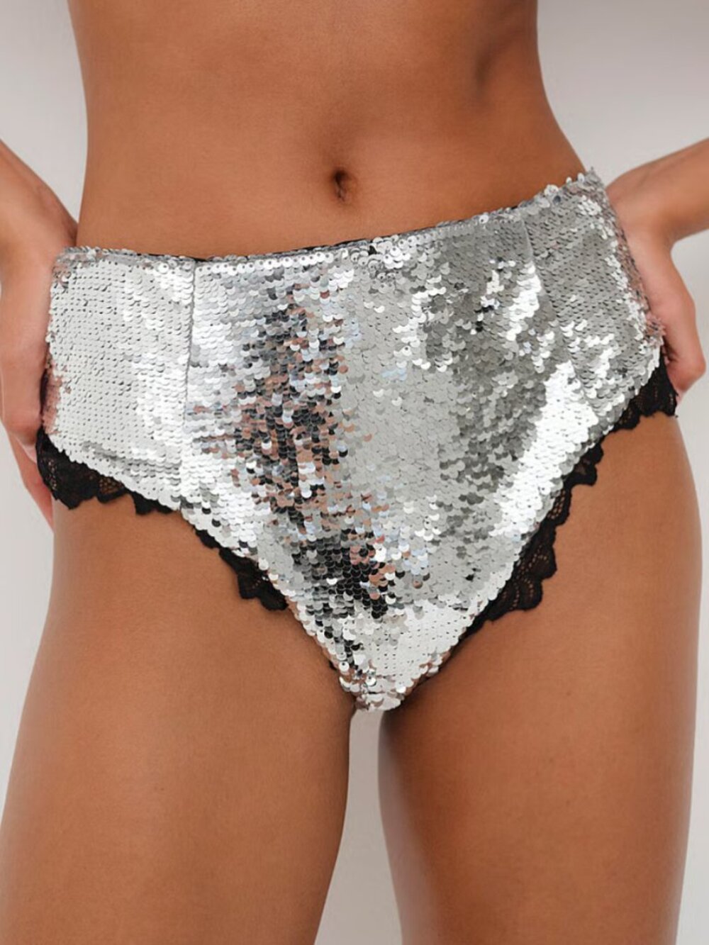 new FOR LOVE AND LEMONS sequin maia lingerie bottoms xs